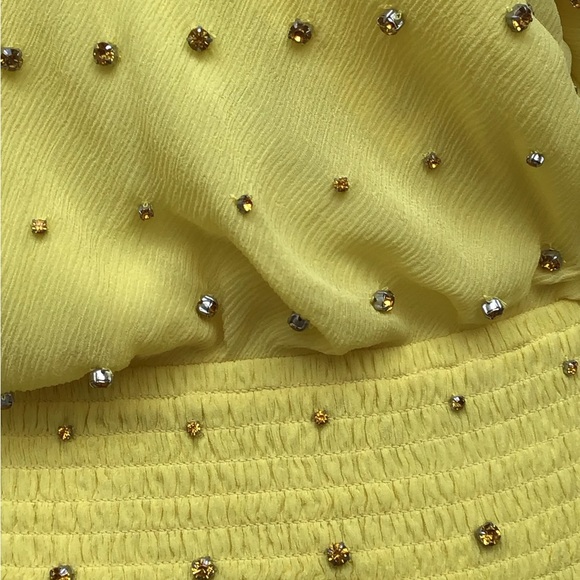 Retrofete Yellow Embellished Mini Skirt - Picture 8 of 11